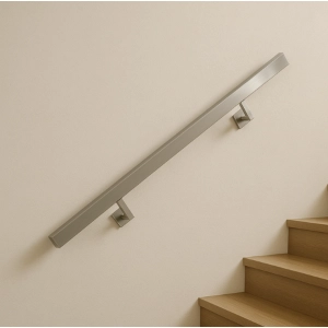 Poręcz Schodowa Ścienna KWADRATOWA Stal Nierdzewna Barierka Schody 100cm - 140cm